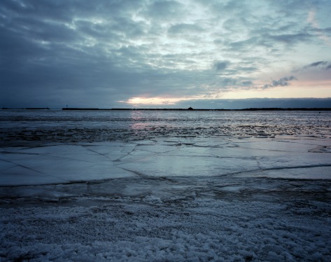 4x5 Portra 160 exposure of the frozen lake,