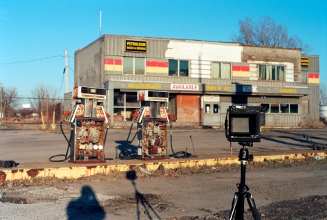 Abandoned gas station off Ohio street.